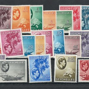 Seychelles 1938 2c - 5r incl all scarce colours ex 25c, 1r plus colour changes