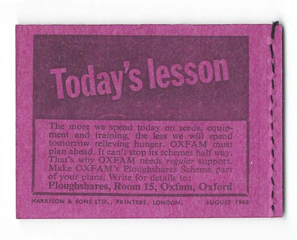 GB 1967 Machin 3d CB booklet pane of 6 um, full perfs in complete Aug 68 10s book