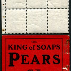 #0376 GB 1913 2s booklet pane Harrison wmk dummy blank pane of six edition #12l um