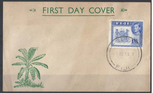 Fiji 1950 KG6 1/6d ultramarine sg263a fine illus FDC