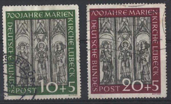 Germany 1951 St Mary's Church pair sg1065-6 fu c£220