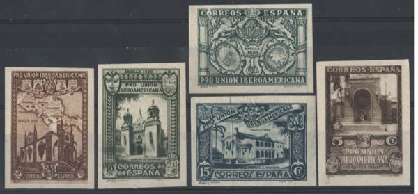 Spain 1930 Seville 1930 Pro Union Iberoamercicana imperf set of 5 fine