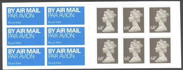 GB Booklets - SA  NB1 6x 68p, without Real Network