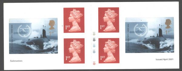 GB Booklets - SA  PM02 6x 1st incl 2x Submarines S/A, cyl Q1