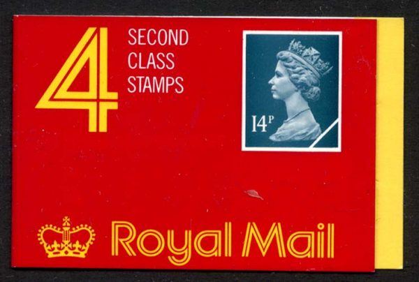 GB Booklets - Window  GB4 56p (4 x 14p)  (Walsall/Harrison) Scott #BK297