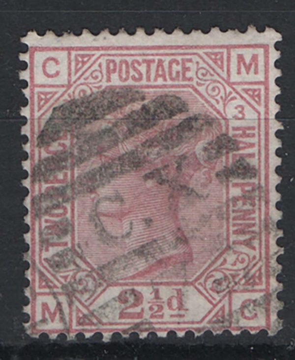 GB 1873 2½d rosy-mauve plate 3 wmk anchor vgu sg139 c£175