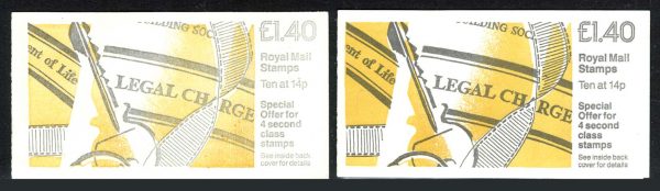 GB Booklets - Folded (good perfs)  FM5B £1.40 Pocket Planner LM cyl B18