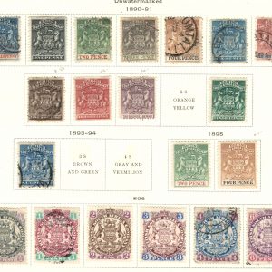 Rhodesia  1892-95 m&u range incl 1892 2s, 3s, 10s, 1895 2d, 4d f mint c£500+