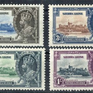 Sierra Leone 1935 Silver Jubilee set f mint (1d nibbled perf) c£32