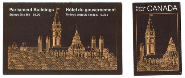 Canada 1987 $9 Parliament booklet, ditto $3.60 sgSB101-2, fine c£39