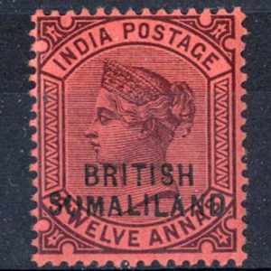 Somaliland 1903 India QV ovpt at base 12a f mint with SUMALILAND variety sg20b