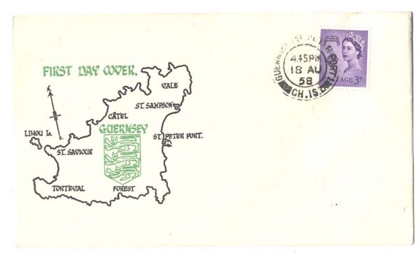 Guernsey 1958 3d Regional on fine illus FDC - v fine