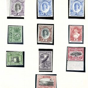 Tonga 1942 ½d - 5s set f mint sg74-85 + 2½d recut '2' variety c£105