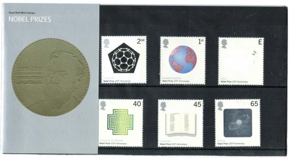 GB 2001 Nobel Prizes pres pack - a difficult one