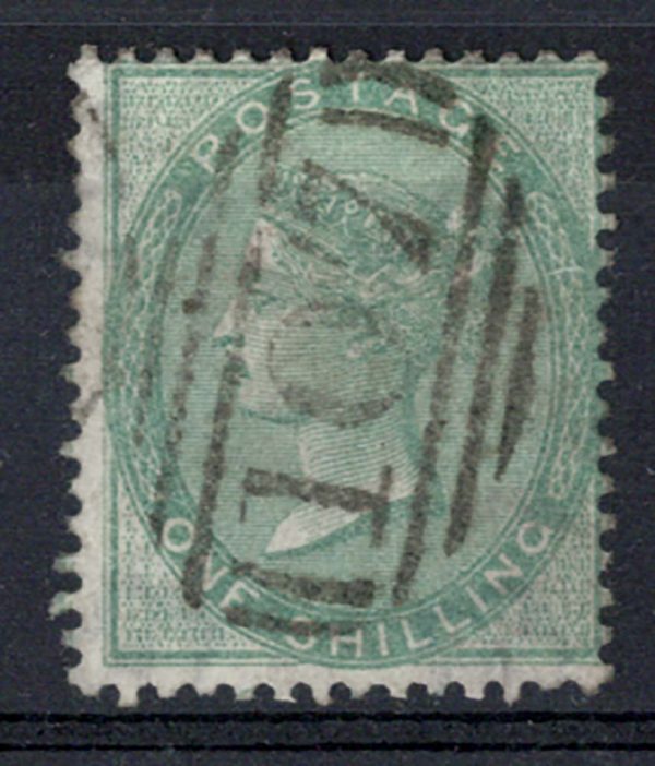 GB 1856 1s pale green sg73 fu c£350