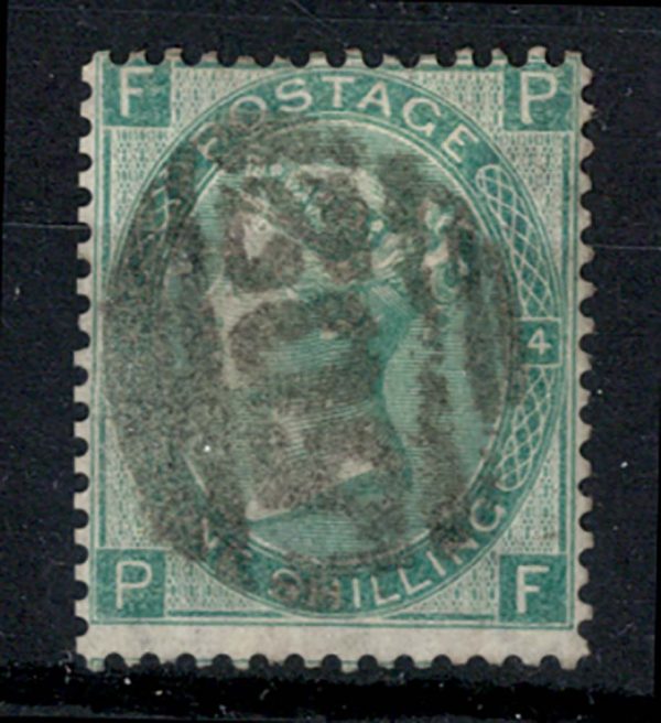 GB 1865 1s green sg101 vgu c£275