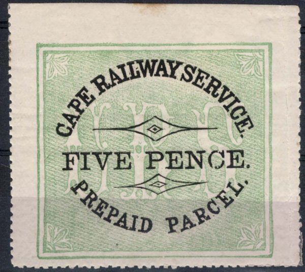 Cape of Good Hope 1882 Cape Railway Service 5d Prepaid Parcel stamp, fresh mint