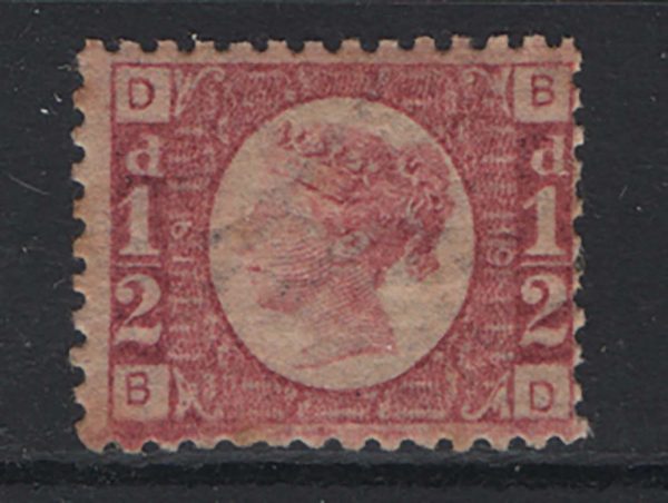 GB 1870 ½d plate 19 um, usual gum cracking, small gum tone spot, front fine c£30