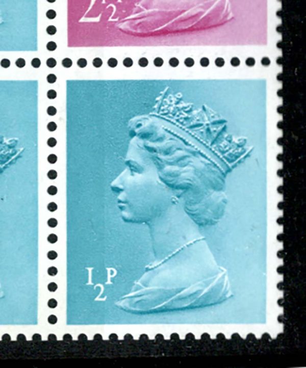 GB 1972 Machin ½p left band um, superb perfs