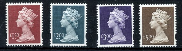GB 1999 Machin Enschedé £1.50 - £5 um set of 4