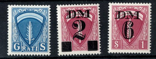 Germany 1948 Allied Occupation: Travel permit stamps um: Gratis, 2m on $1
