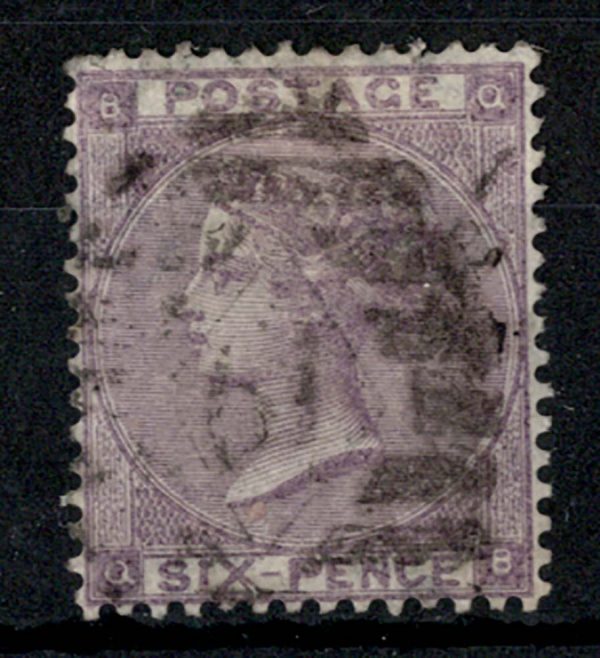 GB 1862 6d lilac vgu sg84 c£140