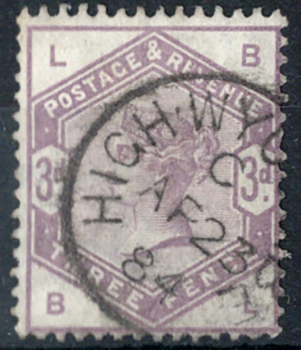 GB 1883 3d lilac vfu crisp cds sg191 c£100