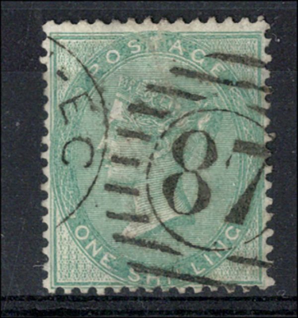GB 1856 1s pale green vfu, crisp light numeral sg73 c£350