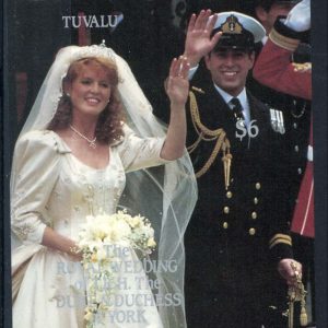 #1124 Tuvalu 1986 Royal Wedding m/sheet IMPERF um
