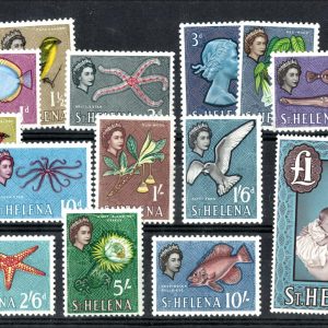 St Helena 1965 1d-£1 set of 14, sg176-89a c£90 um