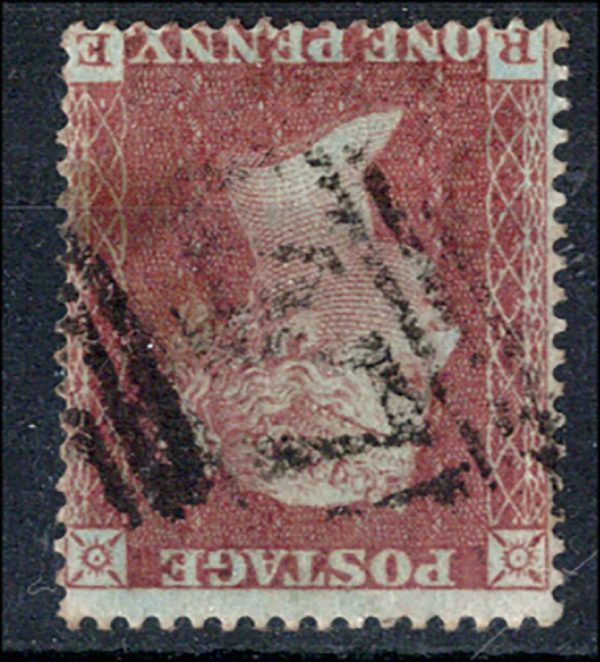 GB 1854 1d red die I, perf 16 small crown wmk INVERTED sg17i  fu c£350