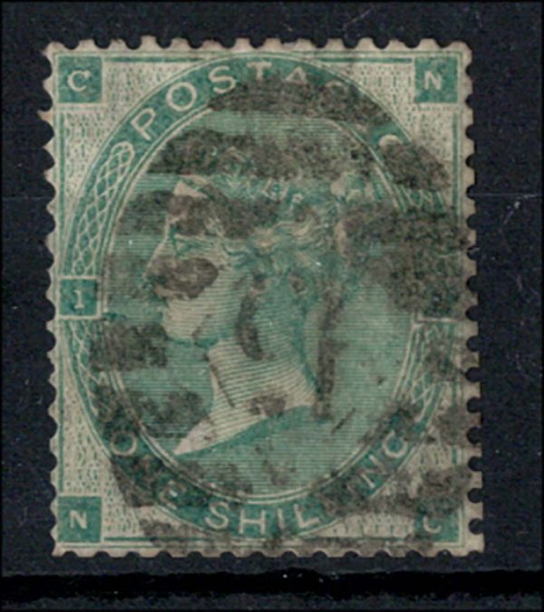 GB 1862 1s green sg90 vgu firm numeral c£300