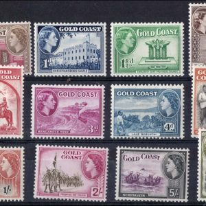Gold Coast 1952 ½d - 10s set of 12 vf mint sg153-64 c£70