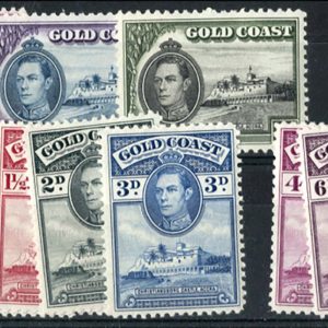 Gold Coast 1938 original line perf set sg120-30 excl 2½d, see note in SG, f mint