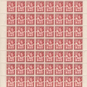 Somaliland 1938 2a sg95 complete um sheet of 120, great study opportunity c£480
