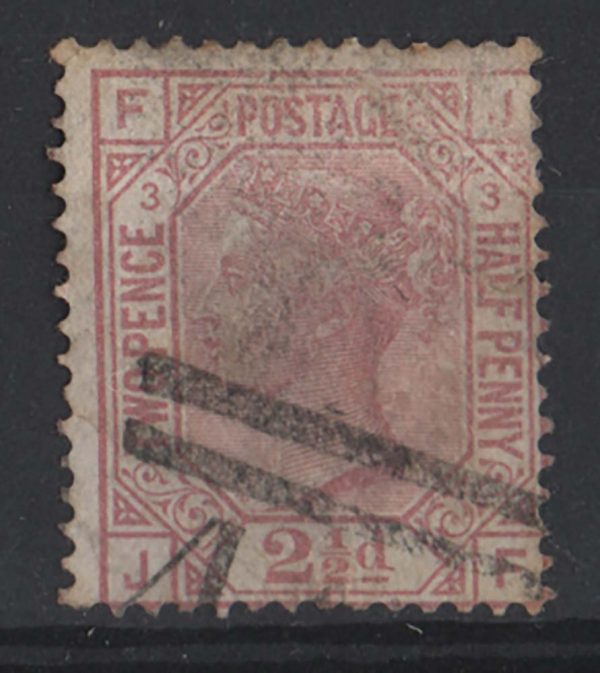 GB 1873 2½d plate 3 wmk anchor sg139 vgu