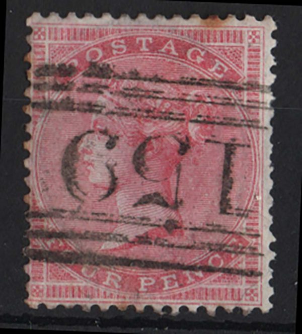 GB 1855 4d rose large garter sg66a, minor tone spot otherwise vfu c£150