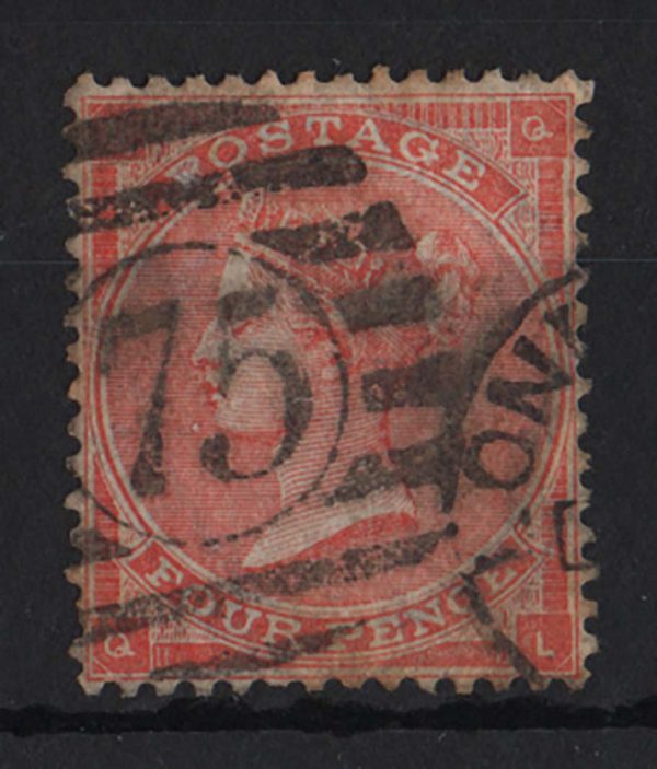 GB 1862 4d bright red (hairlines) sg81 fu c£185