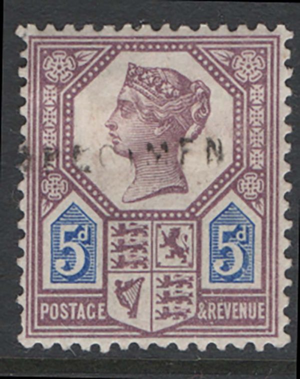 GB 1887 5d die I sg207 ovpt Specimen type 12 f mint (much scarcer than type 9)