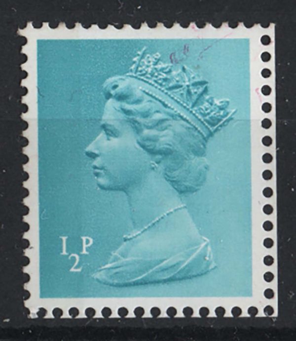 GB 1972 Machin ½p left band um superb perfs