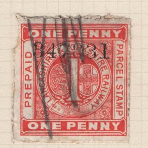 GB Railway  Lancashire & Yorkshire 1d Railway Parcel stamp used