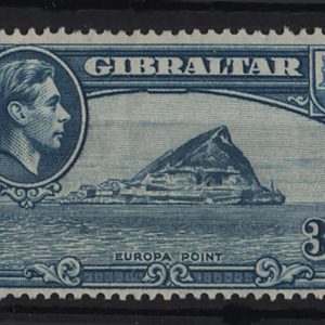 Gibraltar 1938 3d blue perf 14 vf mint sg125a c£140