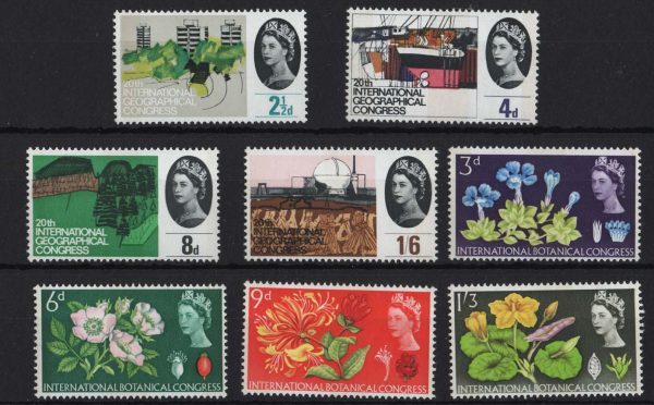 GB 1964 Geographical & Botanical phosphor sets um