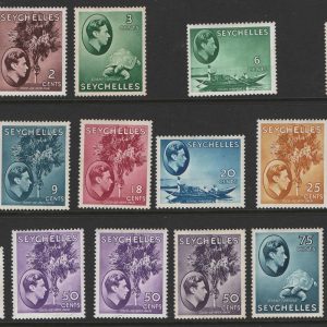 Seychelles 1938 Chalky paper range fresh m/mint incl 1r yellow-green sg135-146