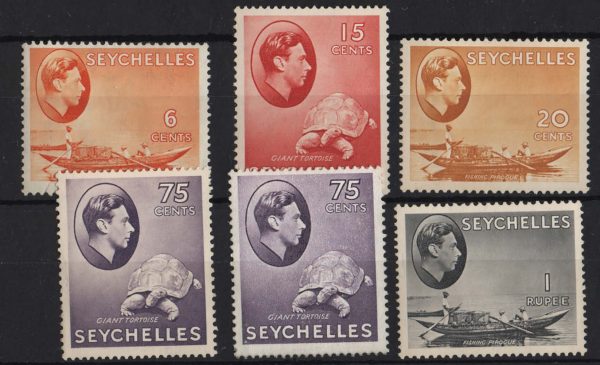 Seychelles 1938 Small range mint no gum incl sg137, 139a, 140a, 145a, 146a fine