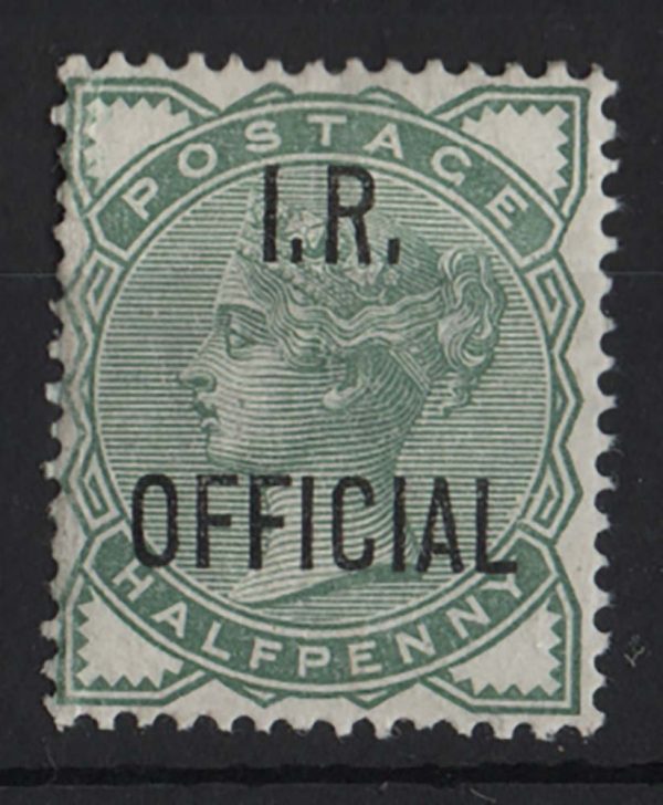 GB Officials 1882 ½d pale green IR Official f mint sgO2 c£90