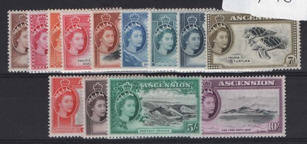 Ascension 1956 Set ½d -10s , sg57-69, fine mint c£150