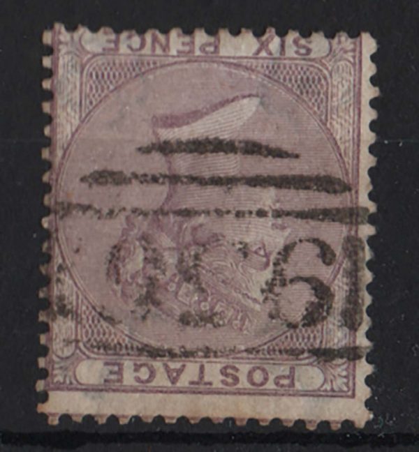 GB 1856 6d pale lilac wmk inverted vfu sg70i c£400