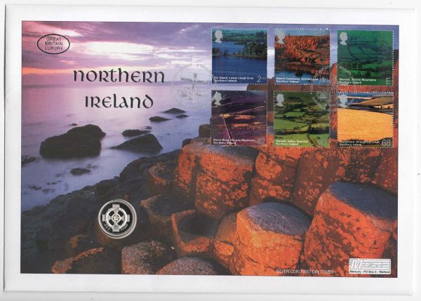 GB 2004 Northern Ireland set coin cover incl £1 coin Mercury cover - fine