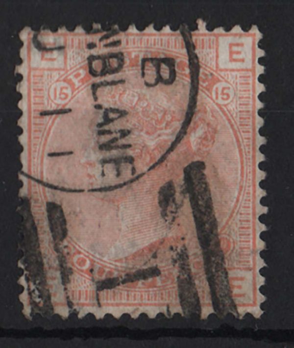 GB 1876 4d vermilion plate 15 sg152 fu c£475